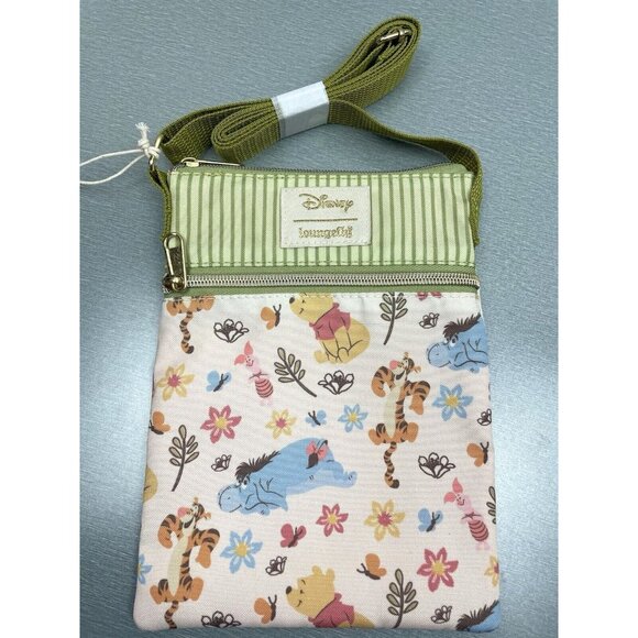 Loungefly Disney Winnie The Pooh Floral Passport Crossbody Bag - Picture 1 of 11